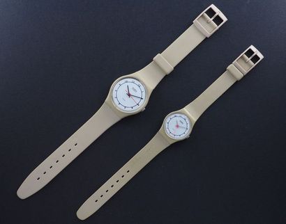 null SWATCH, lot de 2 montres comprenant les modèles suivants :

-Beige Arabic (...