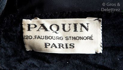 PAQUIN faubourg saint honoré Paris couture création circa 1945 Robe en velours de...