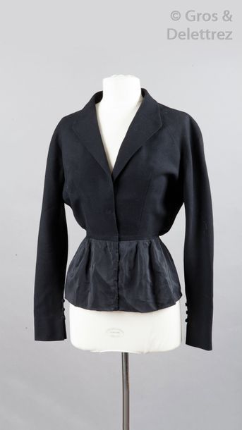 Christian DIOR Haute Couture n°15858 circa 1948-1950 Partie d’ensemble en grain de...