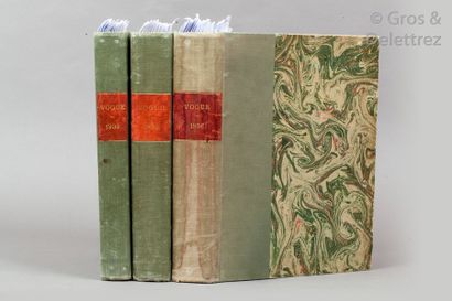Magazine VOGUE Ensemble de trois volumes reliés de 1932,1933,1936, le premier n’ayant...