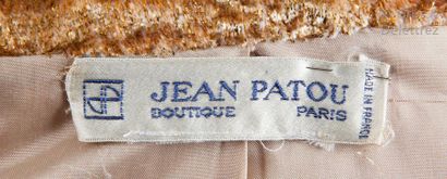 Jean PATOU Boutique circa 1990 Robe portefeuille asymétrique en velours lamé or,...