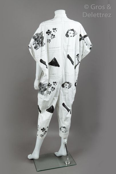 Elisabeth de SENNEVILLE Printemps/Eté 1985. Combinaison pantalon large en popeline...