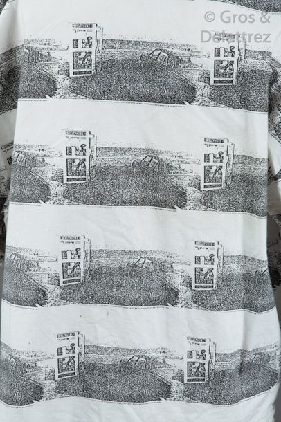 Elisabeth de SENNEVILLE Collection 1979. Blazer en coton imprimé à motif «?Cabine...
