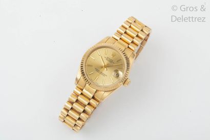 ROLEX - 29 mm Bracelet-montre en or jaune,...