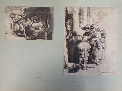  After REMBRANDT VAN RIJN: Joseph and the Woman of Putiphar, copy after the engraving... Gazette Drouot
