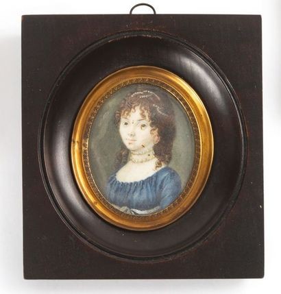 null Ecole française fin XVIIIème début XIXème siècle

Portrait de jeune femme à...