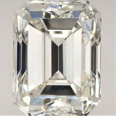 null DIAMANT taille émeraude, 7,37 cts, I/VS1, avec certificat HRD
