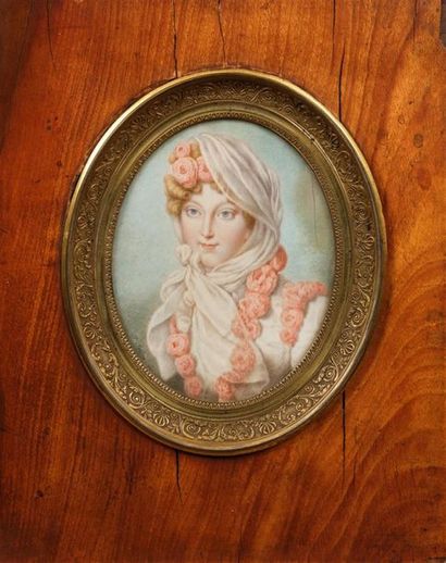 null Ecole FRANCAISE du XIXème siècle
Portrait de l'Impératrice Marie-Louise
Miniature...