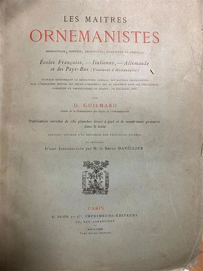 null GUILMARD (D.). Les Maîtres ornemanistes ... Paris, Plon, 1881 ; in-4 br., couv....