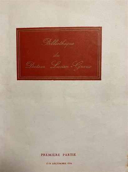 null LUCIEN-GRAUX. Bibliothèque de ... 1ère - 9ème partie. 1956-1959 ; 9 catalogues...