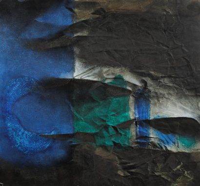null Paul ACKERMMAN (1908 - 1981)
Composition vert, bleu et noir
Encre ou impression,...