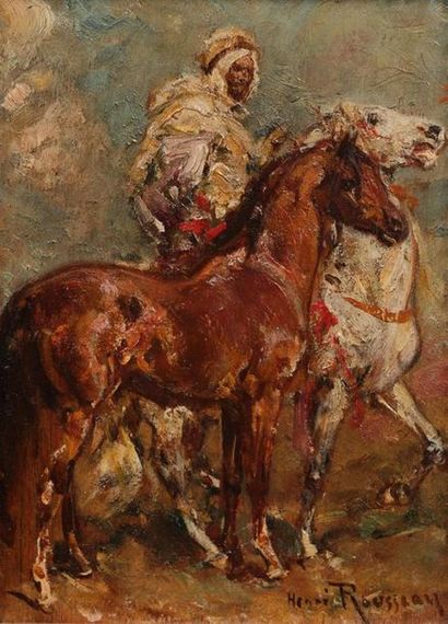 null Henri ROUSSEAU (1875 1933)
Cavalier arabe et Cavalier aux deux chevaux, circa...