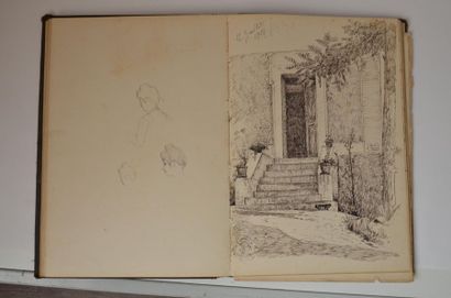 null Grand CARNET de dessins : paysages et portraits 
Fin du XIX° siècle
40 x 28...