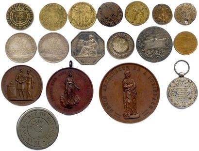 null Lot divers composé de jetons, médailles, monnaies de nécessité et billets :
8...