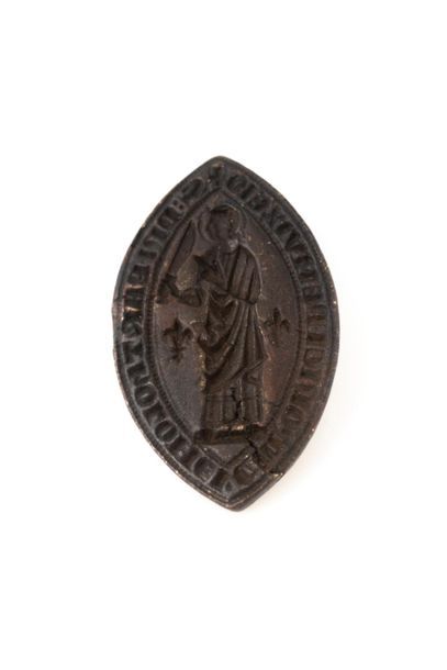 null Seal of Bartholomew, canon of Mussy. Diocese of Langres, 13th-14th c.
Copper...