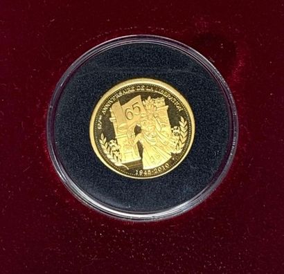 null Trois MEDAILLES en or jaune (585) , Editions de la Socièté Française des Monnaies,...