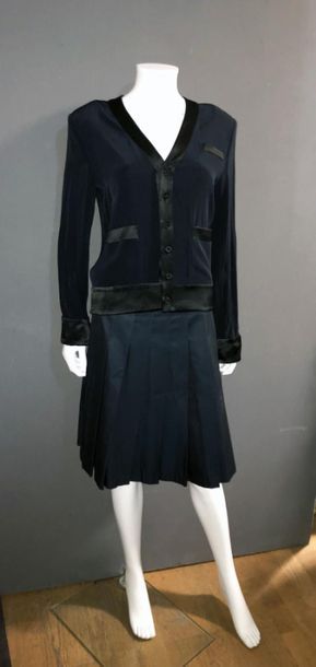 null MIU MIU et ALEXIS MABILLE : LOT jupe plissée en coton T 38 et Une veste cardigan...