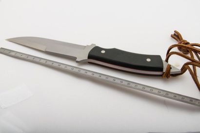 null AITOR, hunting knife, stainless steel blade "Raid Gauloises", black resin handle...