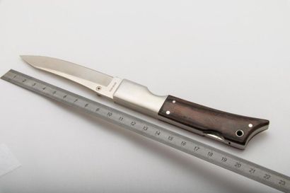 null Al MAR, SEKI Japan,couteau pliant, lame (10 cm), mitre avant et platines en...