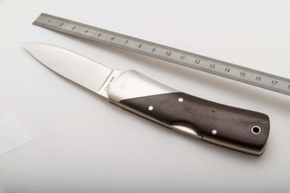 null Al MAR, SEKI Japan,couteau pliant lame (8 cm) et mitre avant en inox, manche...