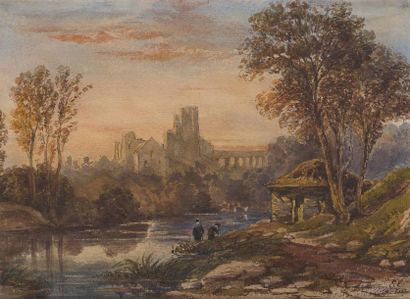 null 19th century FRENCH school
Pair of animated river landscapes
Watercolour with...