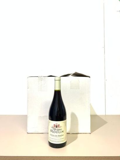 null 12 blles COTES DU RHONE, Marquis du Moulin, 2017 (2 boxes)