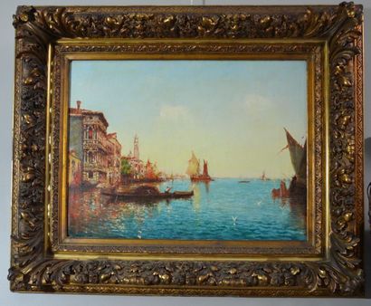 null Albert Ferdinand DUPRAT (1882-1974)
Vue de Venise 
Huile sur toile signée en...