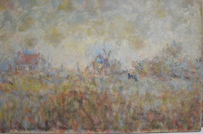 null Paul KRON (1869-1936)
Paysage à la chaumière
Huile sur toile signée en bas à...