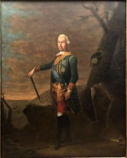 null Ecole de l'Est XVIIIème siècle
Portrait de Louis IX de Hesse (1719-1790), père...