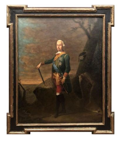 null Ecole de l'Est XVIIIème siècle
Portrait de Louis IX de Hesse (1719-1790), père...