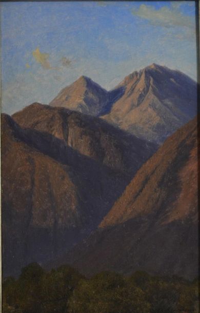 null Frederik Christian Kjærskou. (1805 - 1891)
Esquisse de montagne, vers 1840
Huile...