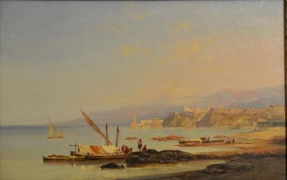 null Antoine Guindrand. (1801 - 1843)
La côte et le port de Naples, 1838
Huile sur...