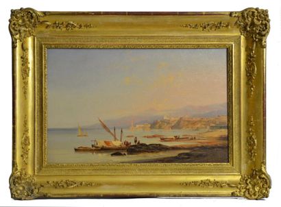 null Antoine Guindrand. (1801 - 1843)
La côte et le port de Naples, 1838
Huile sur...