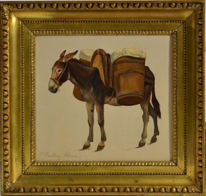 null Peter Raadsig (1806 - 1882)
L'âne romain, vers 1840
Huile sur panneau signée
24...