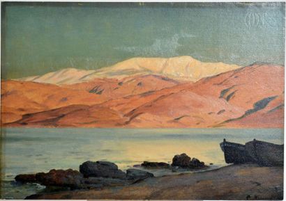 null Carl Neumann. (1833 - 1891)
Lac de montagne en Italie, vers 1870
Huile sur carton...