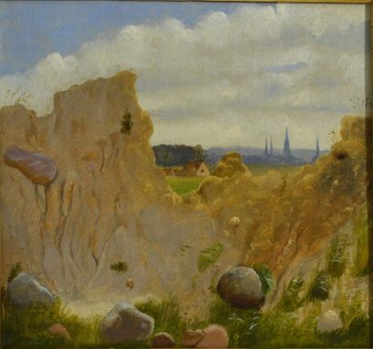 null Vilhelm Kyhn. (1819 - 1903)
Étude de la nature, 1850
Huile sur toile monogrammée
24,5...