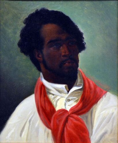 null Niels Simonsen. (1807 - 1885)
Portrait d'africain du Nord
Huile sur toile, vers...