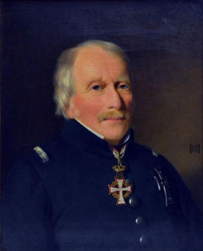null Niels Peter Holbech (1804 - 1889)
Portrait d'un officier de marine, 1844
Huile...
