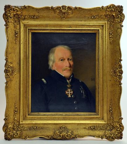 null Niels Peter Holbech (1804 - 1889)
Portrait d'un officier de marine, 1844
Huile...