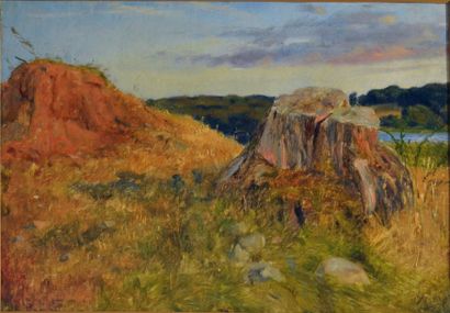 null Vilhelm Kyhn (1819 - 1903)
Esquisse de paysage, 1846
Huile sur toile signée...