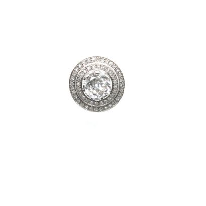null BAGUE en platine (750) ornée d'un diamant rond taille ancienne en serti griffe,...