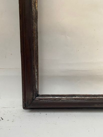 null FRAME with upside down profile in brown wood with silver rebate

Italy, Napoli...