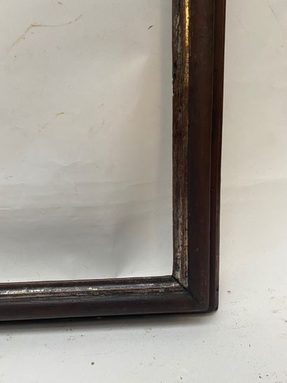 null FRAME with upside down profile in brown wood with silver rebate

Italy, Napoli...