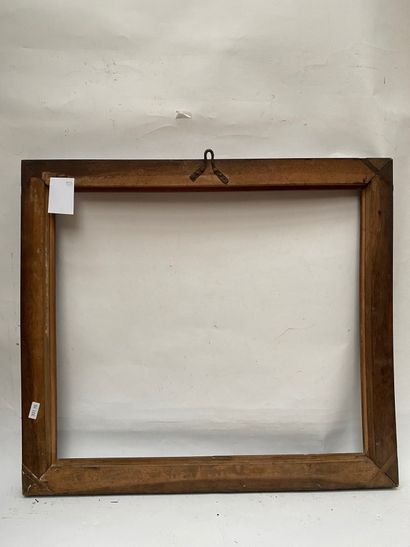 null FRAME with moulded groove, blackened, patinated walnut rabbets

Italy, 18th...