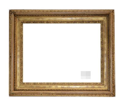 null Moulded and gilded wooden frame called Carlo Maratta, carved with water leaves,...