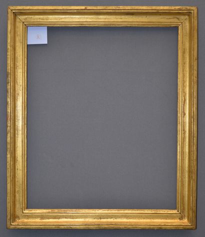Carved and gilded oak frame

Louis XVI period

Stamped...
