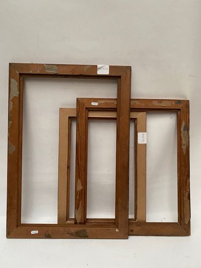 null Three small Pitchpin FRAMES underlined with blackened wood fillets

End of the...