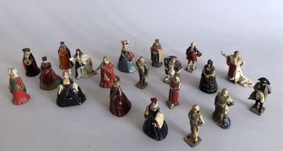 null 20 figurines en plomb: personnages de l'histoire de France.