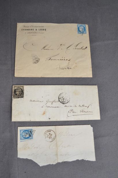 null Ensemble de 15 enveloppes timbrées, essentiellement France, 1871, 1872 dont...