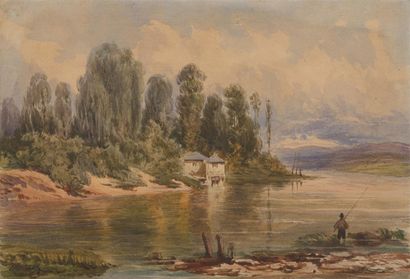 null Ecole FRANCAISE du XIXème siècle

Paire de paysage fluvial animé

Aquarelle...